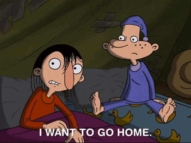 I Want To Go Home Animated Cartoon GIF