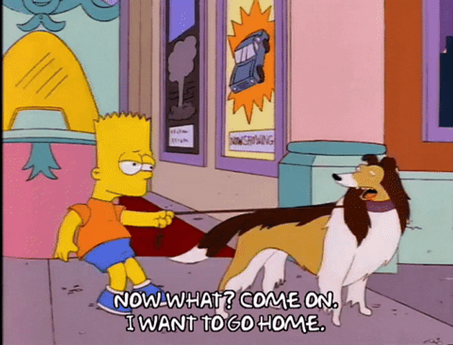 I Want To Go Home Bart Simpson GIF