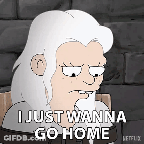 I Want To Go Home Disenchantment GIF