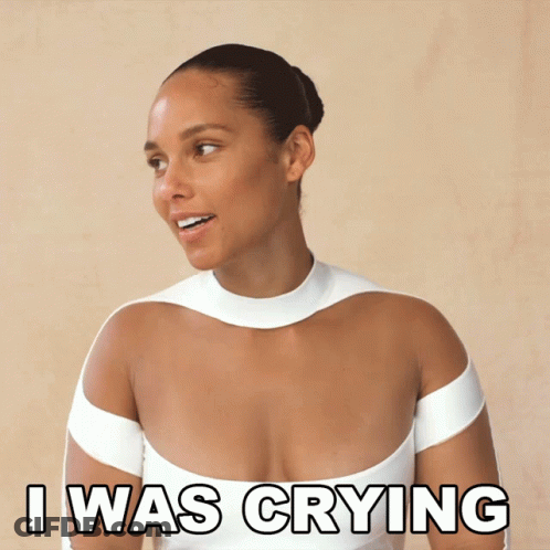I Was Crying Alicia Keys GIF