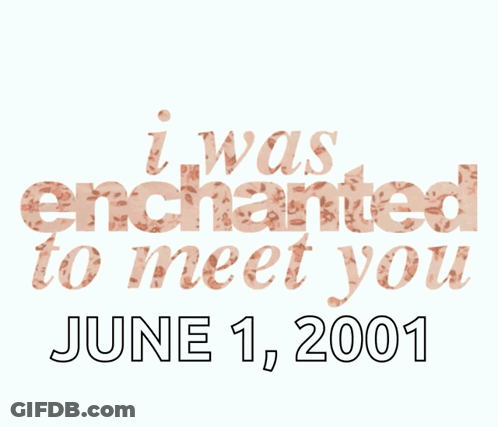 I Was Enchanted To Meet You Poster GIF