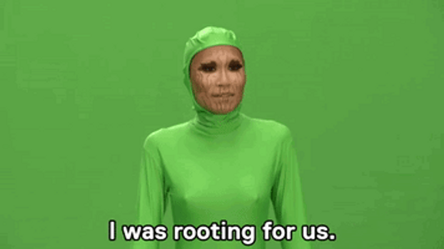 I Was Rooting For You Green Costume Rupaul GIF