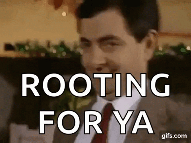 I Was Rooting For You Mr Bean Wink Eye GIF