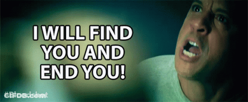 I Will Find You And End You Vin Diesel GIF