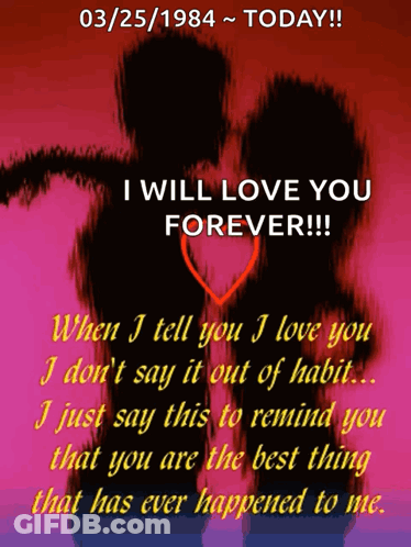 I Will Love You Forever Poster GIF