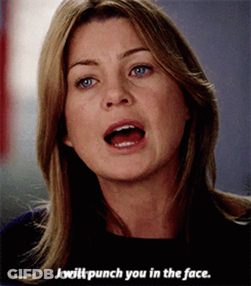 I Will Punch You In The Face Greys Anatomy GIF