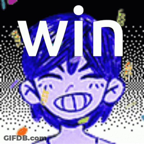 I Win Anime Boy Omori Smiling GIF