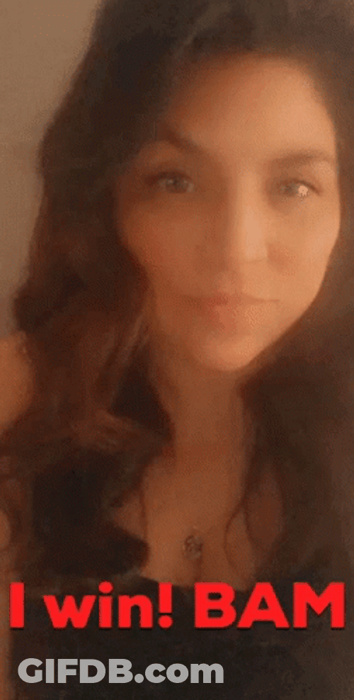I Win Bam Sassy Lady GIF