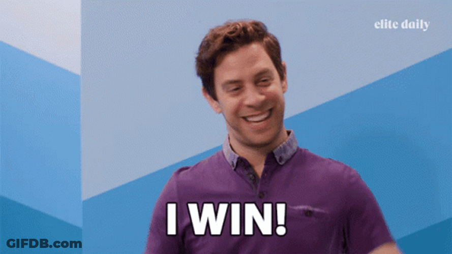 I Win Delighted Guy Celebrating GIF