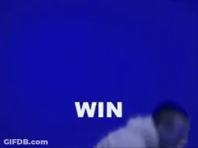 I Win Excited  Punching Celebration GIF