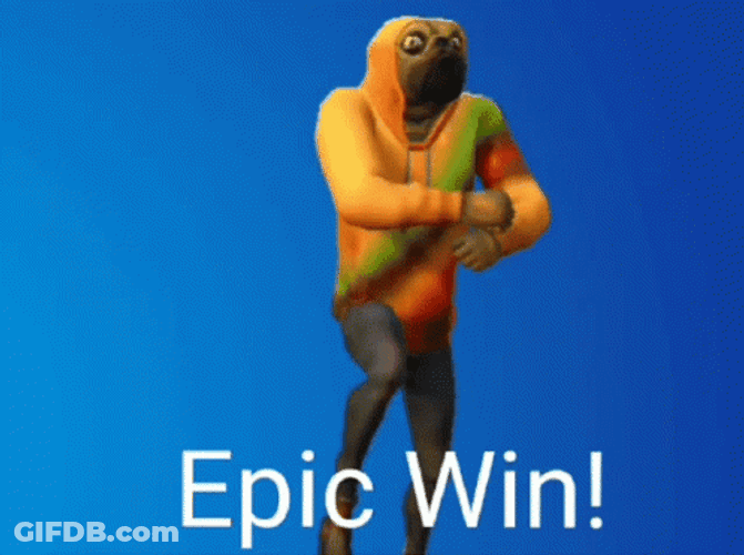 I Win Fortnite Character Dancing GIF