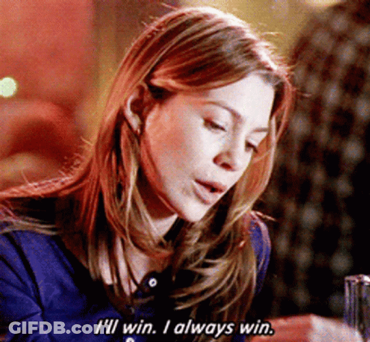 I Win Meredith Gray Grey's Anatomy GIF