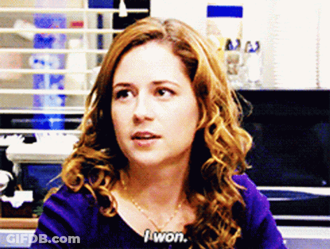 I Win Pam Beesly The Office GIF