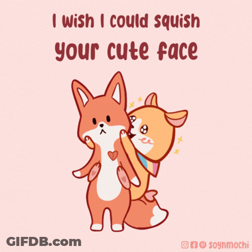 I Wish I Could Squish Your Cute Face GIF
