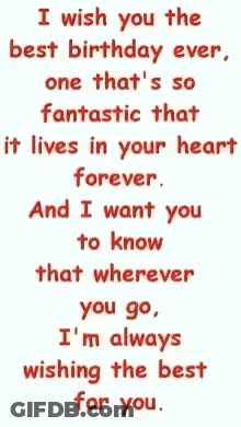 I Wish You The Best Birthday Ever Fantastic Heart Forever GIF