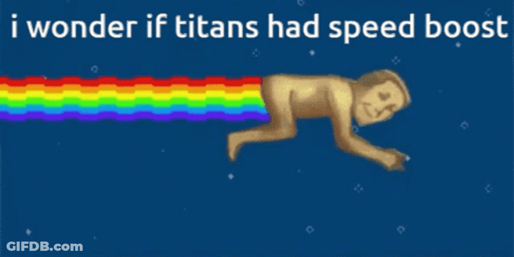 I Wonder If Titans Had Speed Boost Rainbow GIF