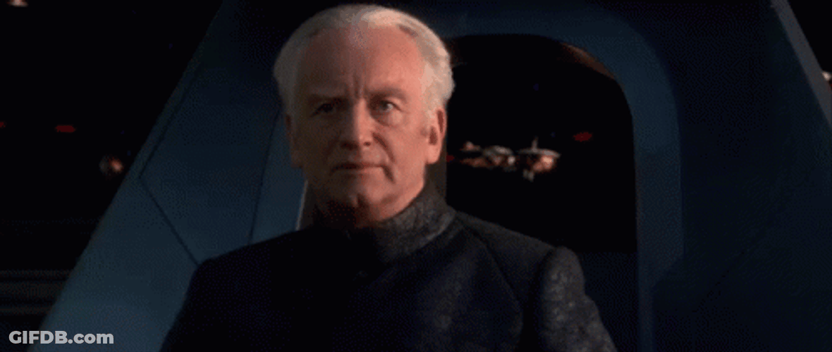 Ian McDiarmid Let The Hate Flow Through You GIF
