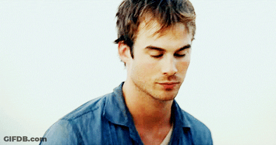 Ian Somerhalder Assymetrical Big Smile GIF