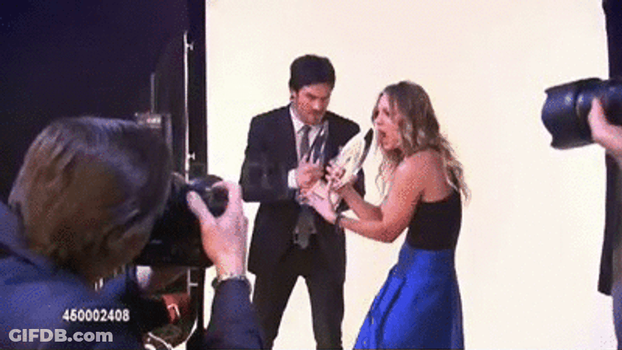 Ian Somerhalder Displaying Award GIF