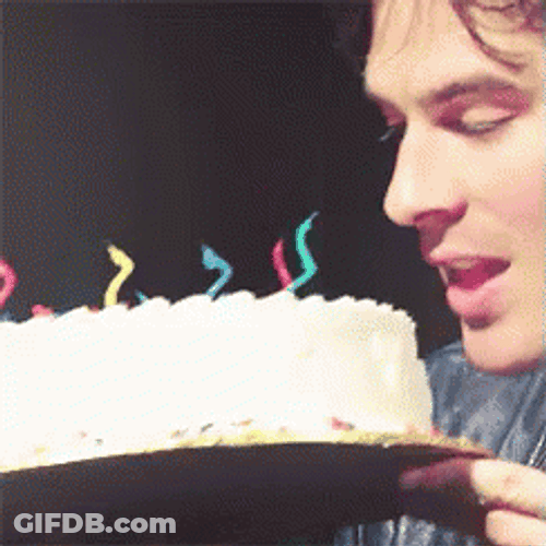 Ian Somerhalder Eating Cake GIF