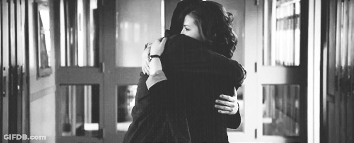 Ian Somerhalder Hugging Nina Tightly GIF