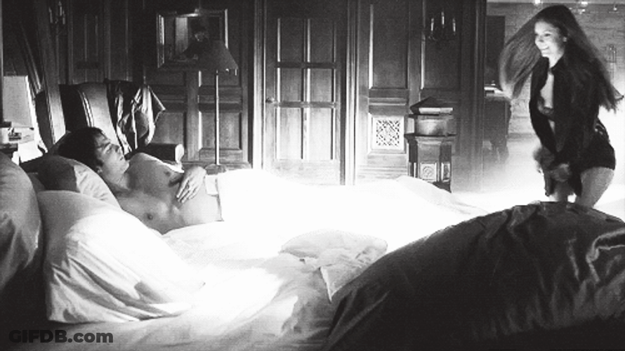 Ian Somerhalder In Bed With Nina GIF