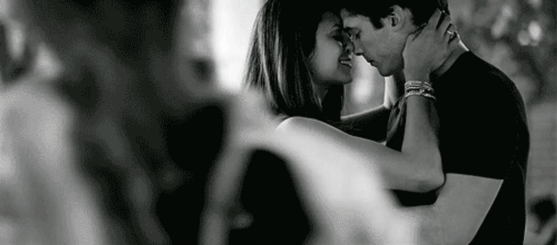 Ian Somerhalder Kissing Nina Dobrev GIF