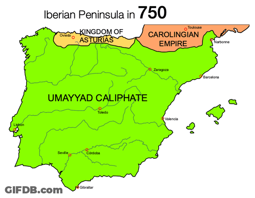 Iberian Peninsula Map 1030 GIF