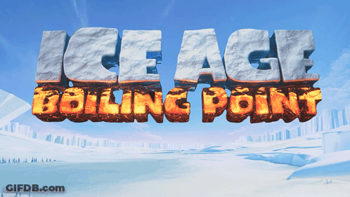 Ice Age Boiling Point Logo With Snowy Landscape GIF