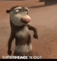 Ice Age Opossum Saying Peace N Out GIF