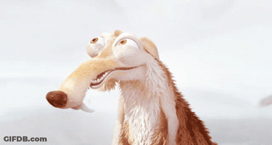 Ice Age Scrat Hugging Nut GIF
