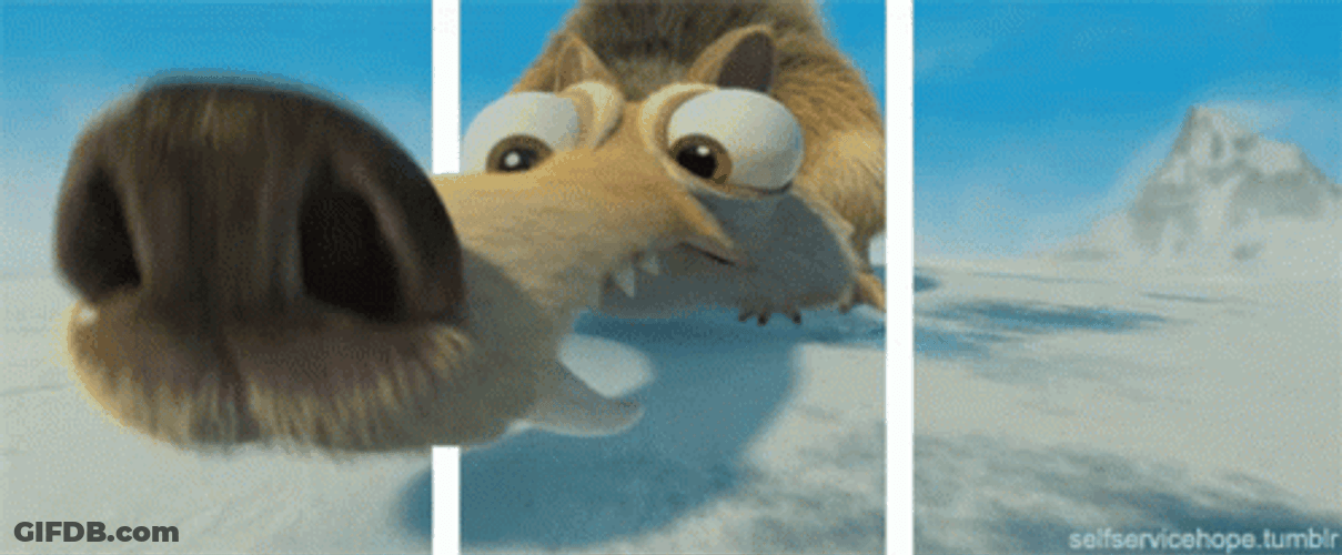 Ice Age Squirrel Sniff GIF