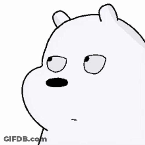 Ice Bear Eye Roll Whatever Yeah Right GIF