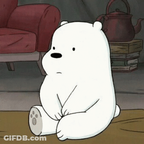 Ice Bear Has A Tiny Patience GIF