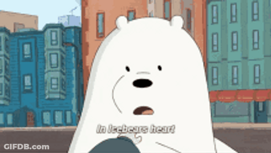 Ice Bear Heart Speech Trust Love Care GIF