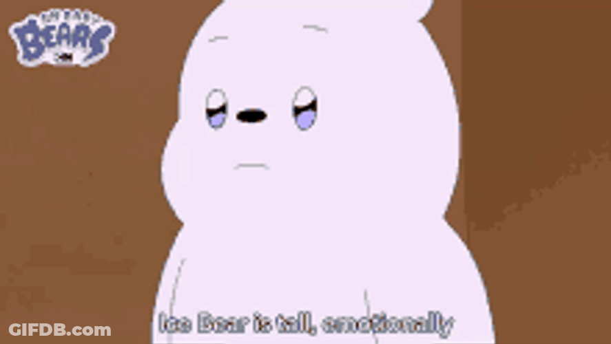 Ice Bear Is Tall Emotionally Cute GIF
