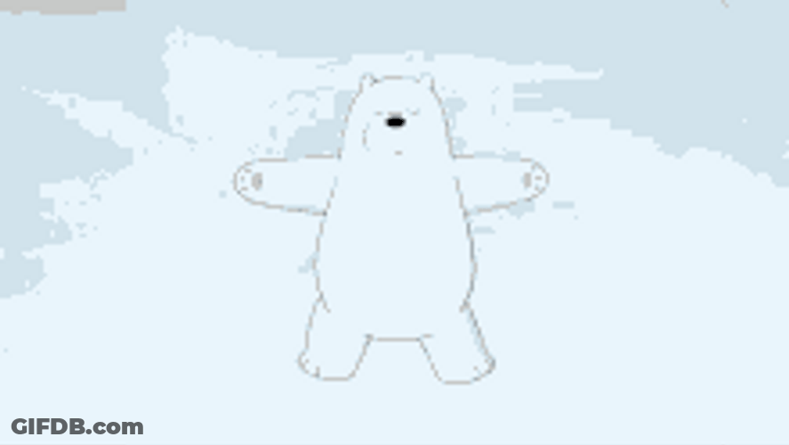 Ice Bear Laying Alone On Ice Sleeping GIF