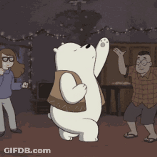 Ice Bear Party Dancing Oh Yeah GIF