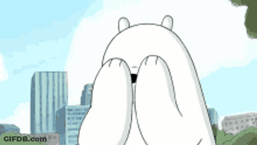 Ice Bear Peekaboo Surprise Boo GIF
