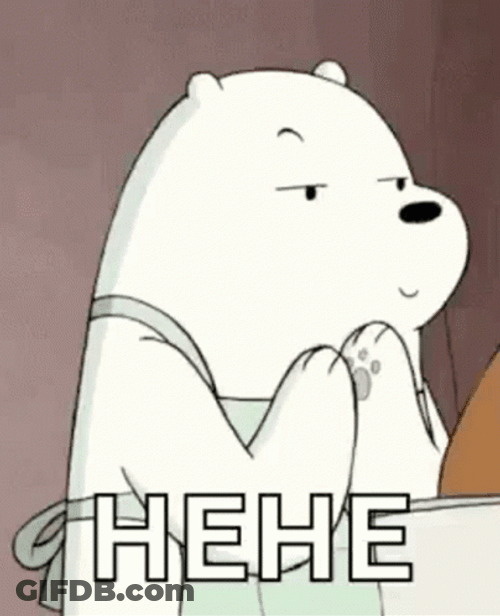 Ice Bear Scheming GIF