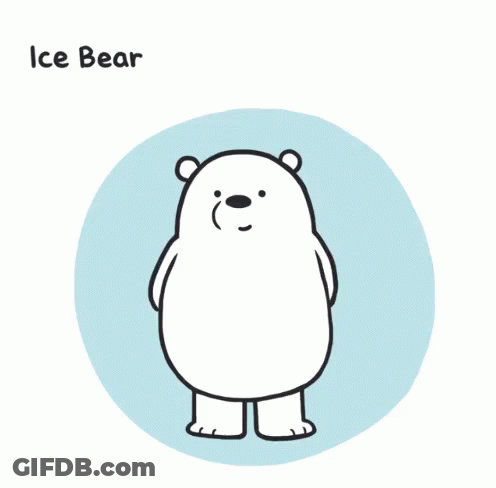 Ice Bear Thinks You're Precious Holding Red Rose GIF