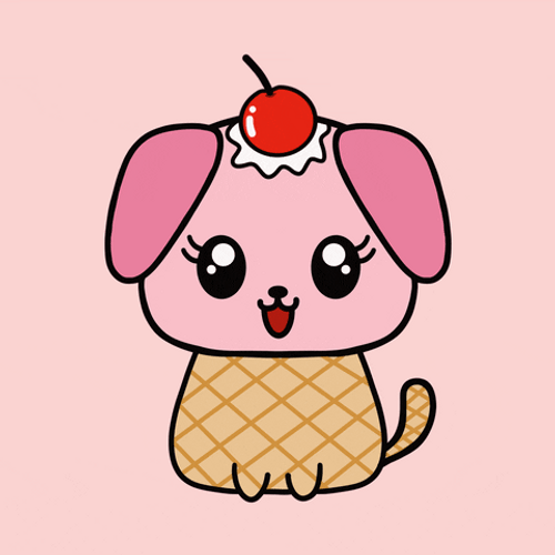 Ice Cream Cartoon Dog Cherry On Top GIF