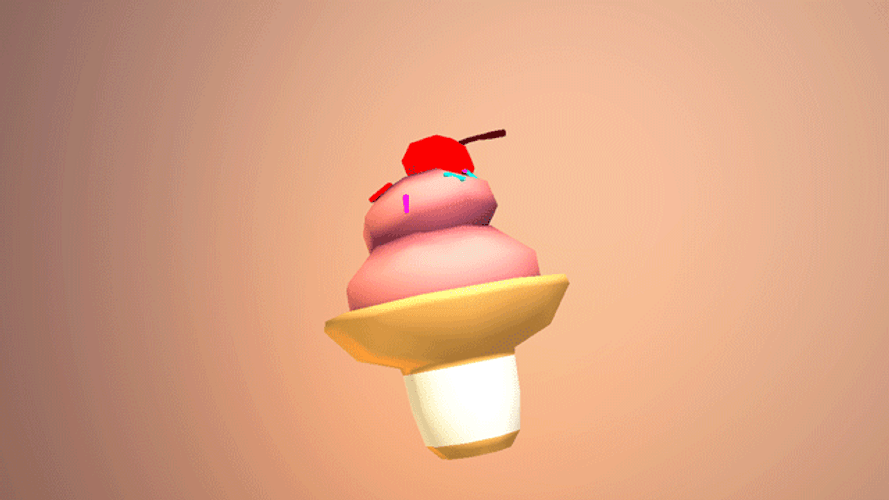 Ice Cream Cone 3D Animation GIF