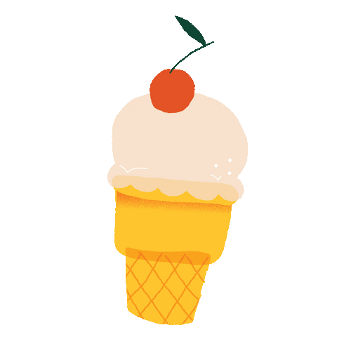 Ice Cream Cone Cute Illustration GIF