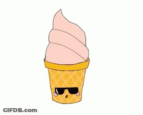 Ice Cream Cone Wearing Sunglasses Saying Im So Cool GIF