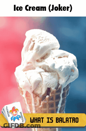 Ice Cream Cone With Joker Words GIF