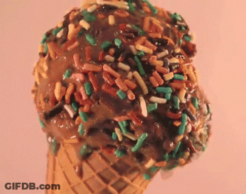 Ice Cream Cone With Sprinkles GIF