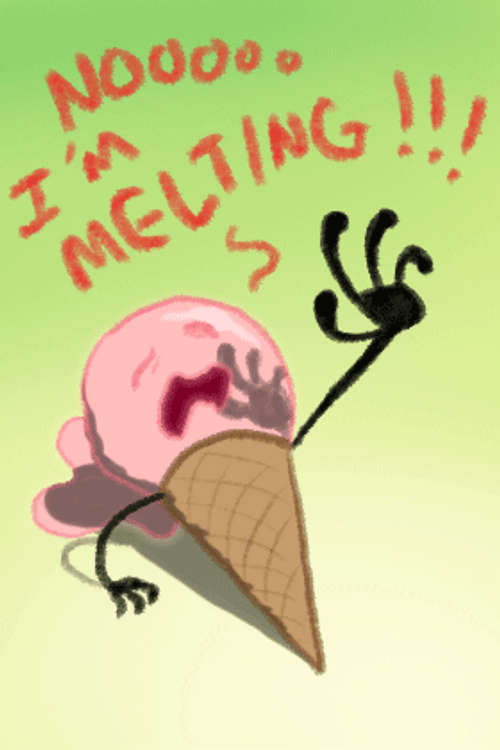 Ice Cream Crying Out No I'm Melting GIF
