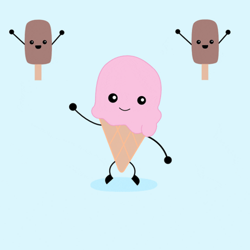 Ice Cream Dance Kawaii Cartoon GIF