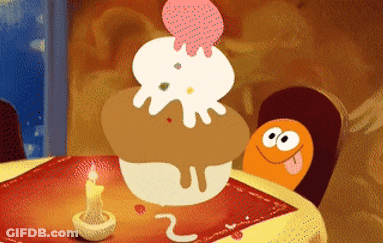 Ice Cream Eat Dive Cartoon GIF